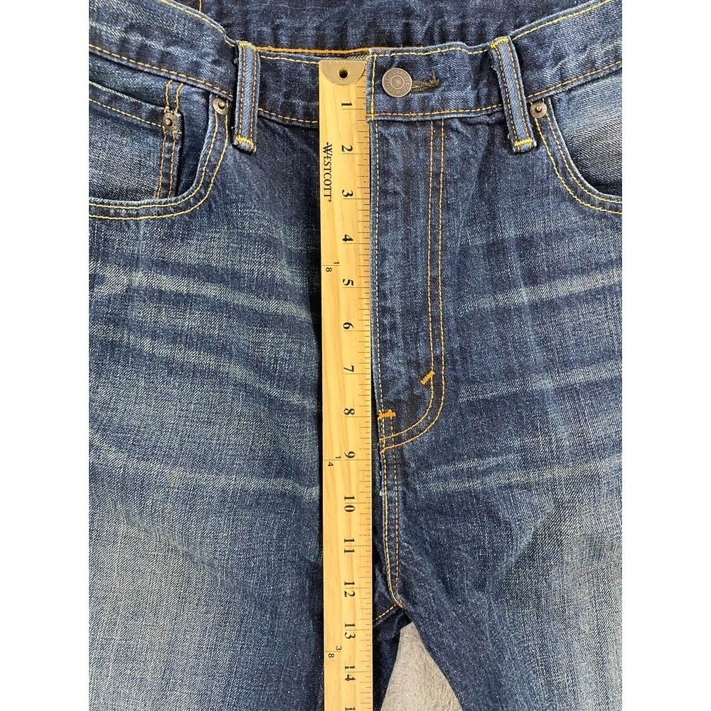 Levi's Jeans Shorts Mens 34 Blue 569 Loose‎ Straight Denim Jorts Medium Wash - Picture 3 of 11